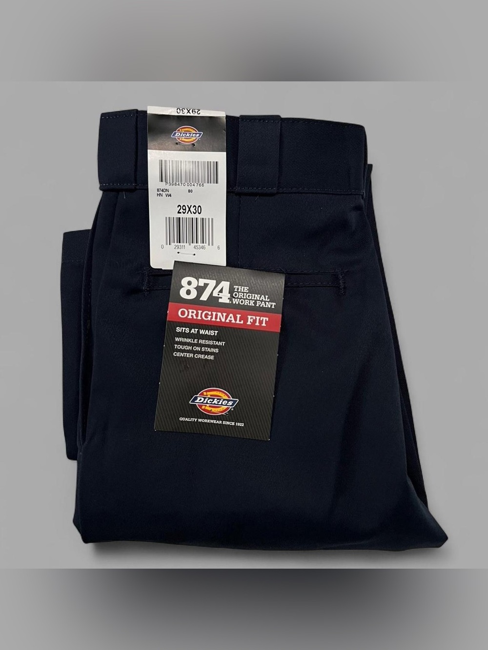 NWT Dickies 874 Original Fit Straight Leg Navy Utility Work Pants. Size 29x30.